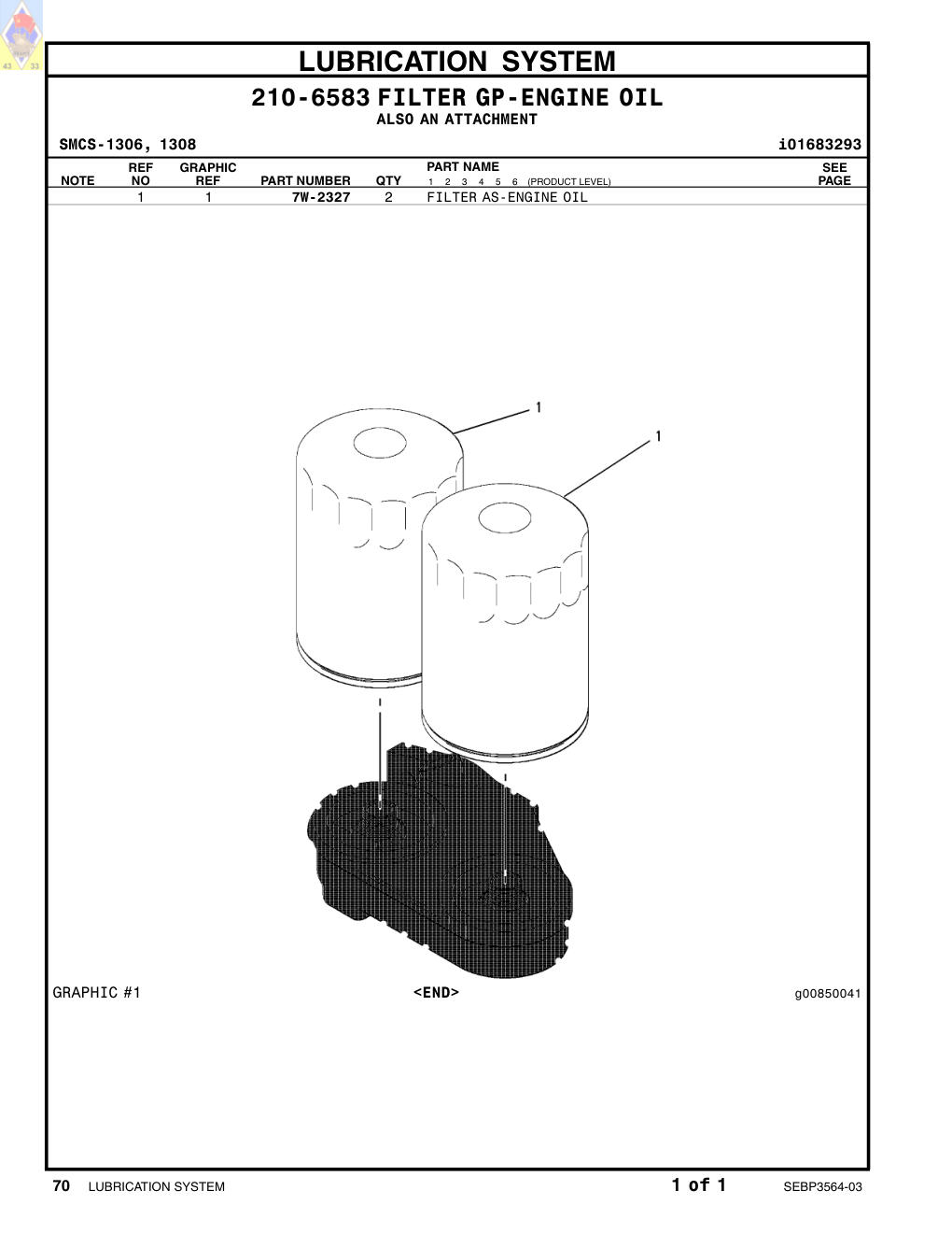 7W-2327 - FILTER AS-ENGINE OIL
