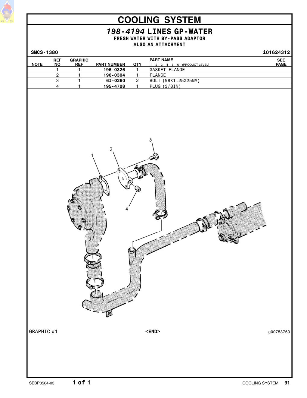 195-4708 PLUG CAT parts manual diagram