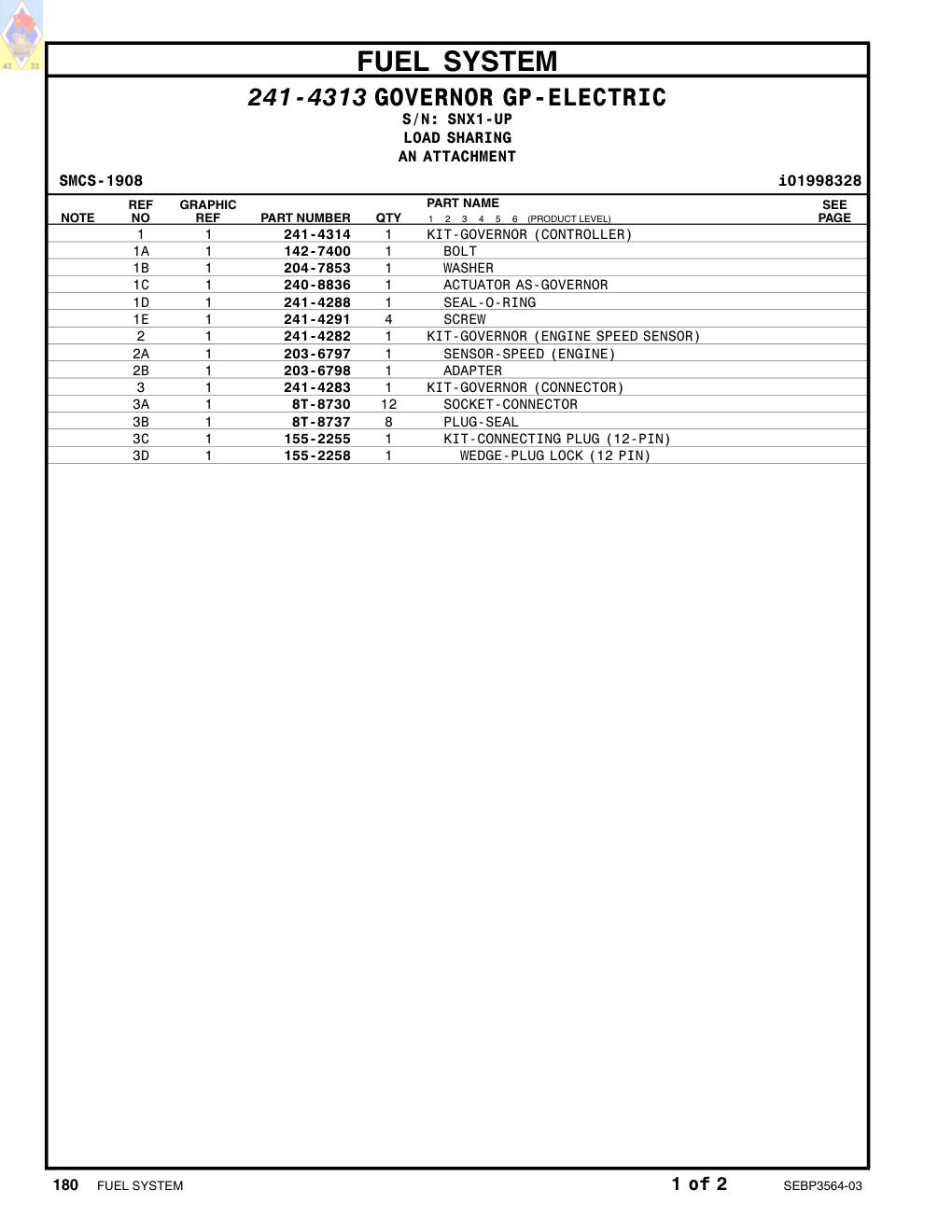 241-4314 - KIT-GOVERNOR (CONTROLLER)
