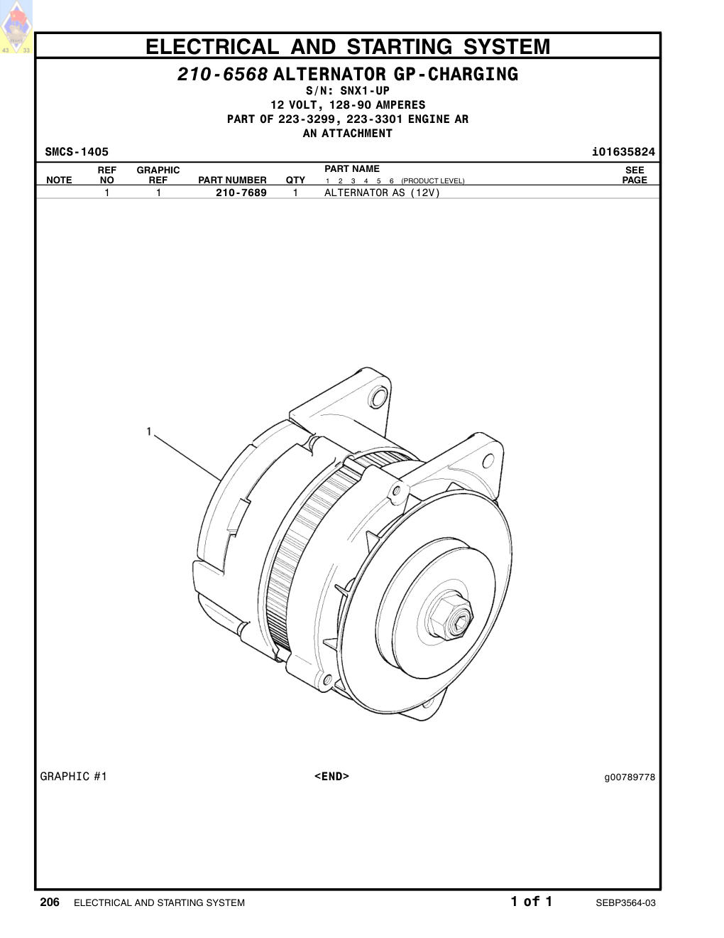 210-7689 - ALTERNATOR AS (12V)