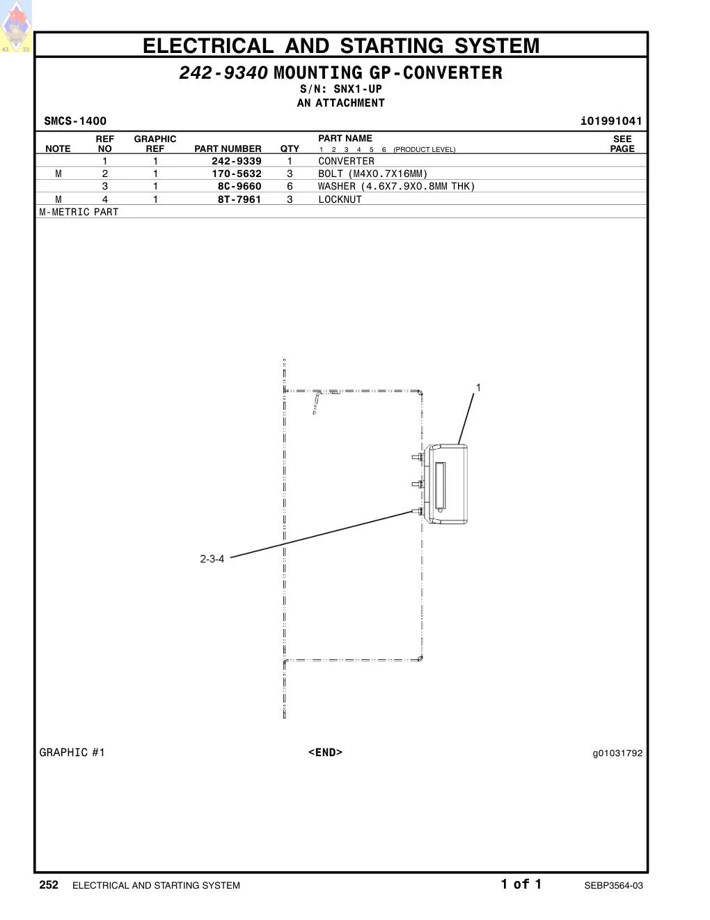 8T-7961 - LOCKNUT
