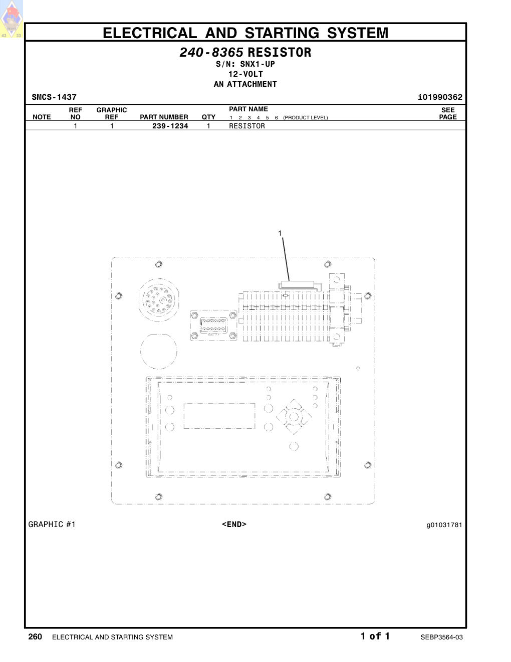 239-1234 - RESISTOR