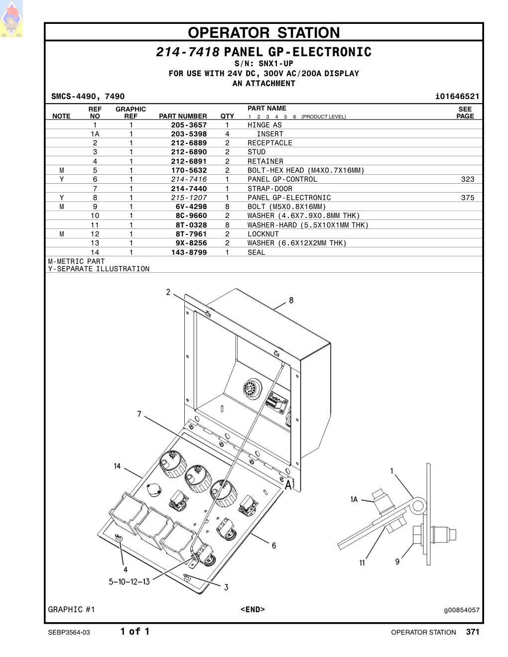 214-7416 - PANEL GP-CONTROL