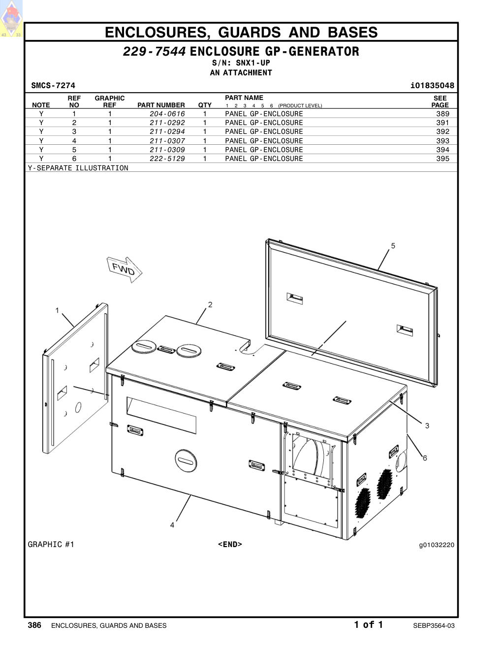 211-0292 - PANEL GP-ENCLOSURE