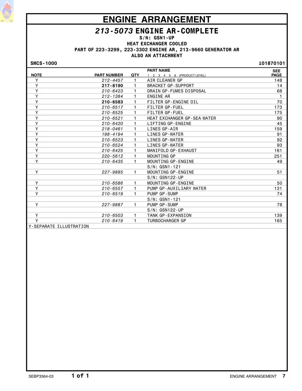 210-6586 - MOUNTING GP-ENGINE
