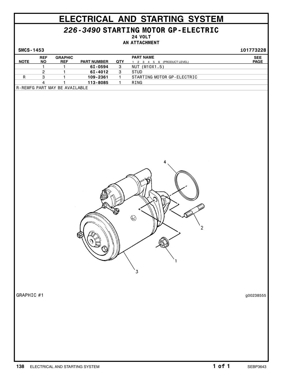113-8085 RING CAT parts manual diagram