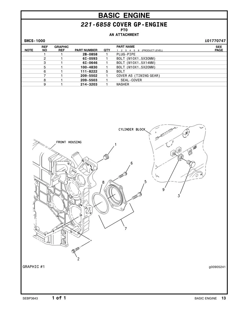 6I-0593 - BOLT (M10X1.5X30MM)