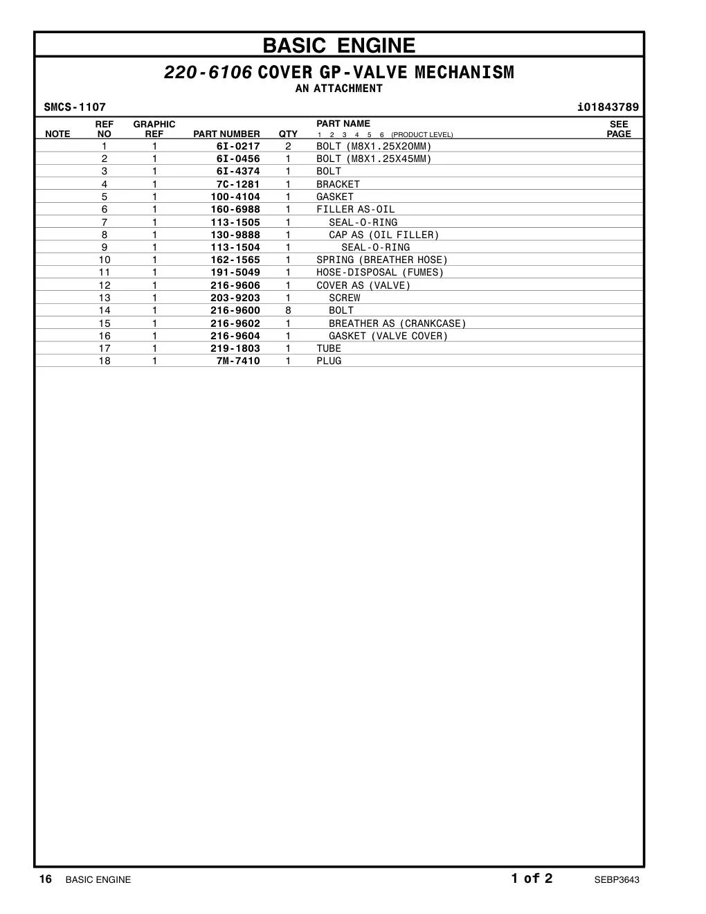 6I-0456 - BOLT (M8X1.25X45MM)