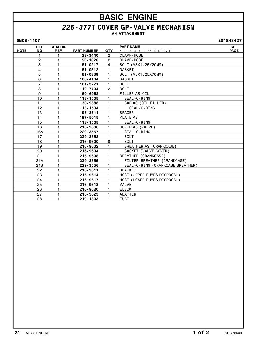 101-3771 BOLT CAT parts manual diagram