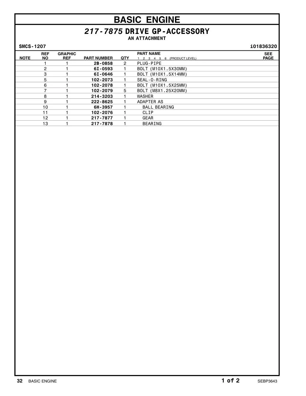 222-8625 ADAPTER AS CAT parts manual diagram