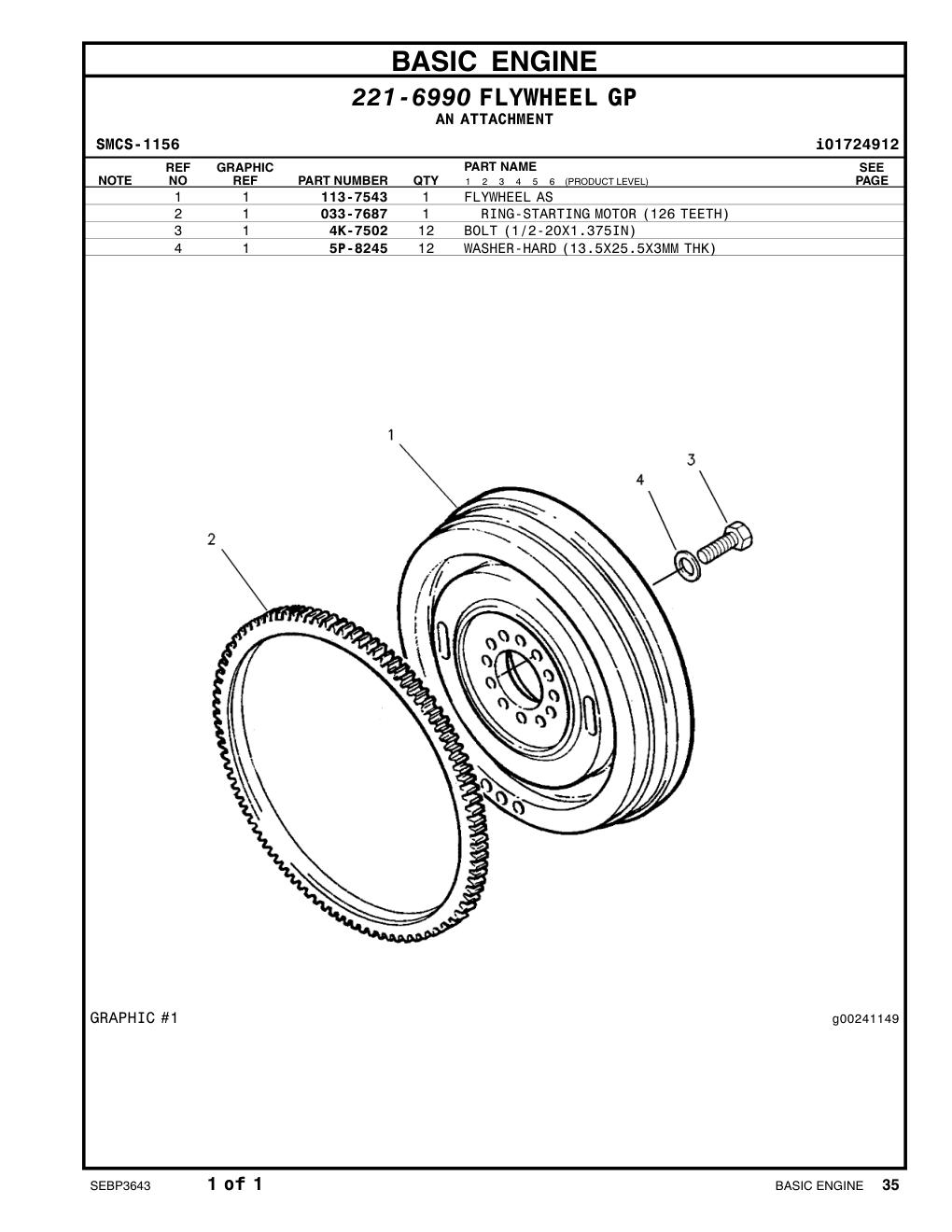 4K-7502 BOLT (1/2-20X1.375IN) CAT parts manual diagram
