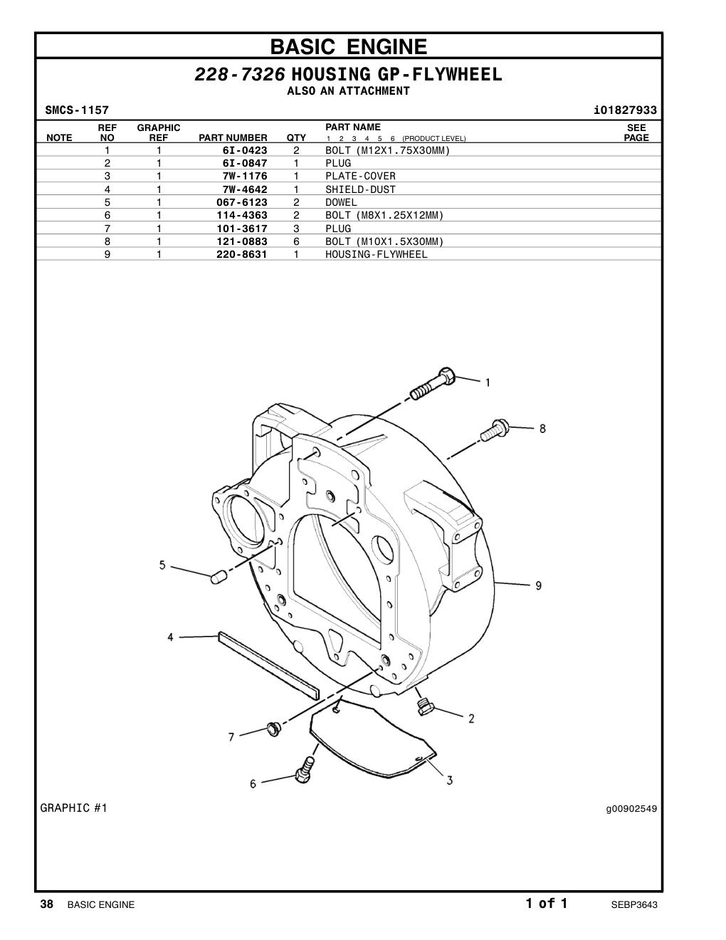 101-3617 PLUG CAT parts manual diagram