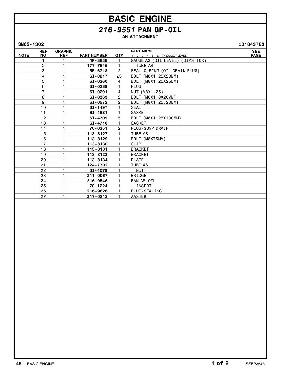 113-8131 BRACKET CAT parts manual diagram
