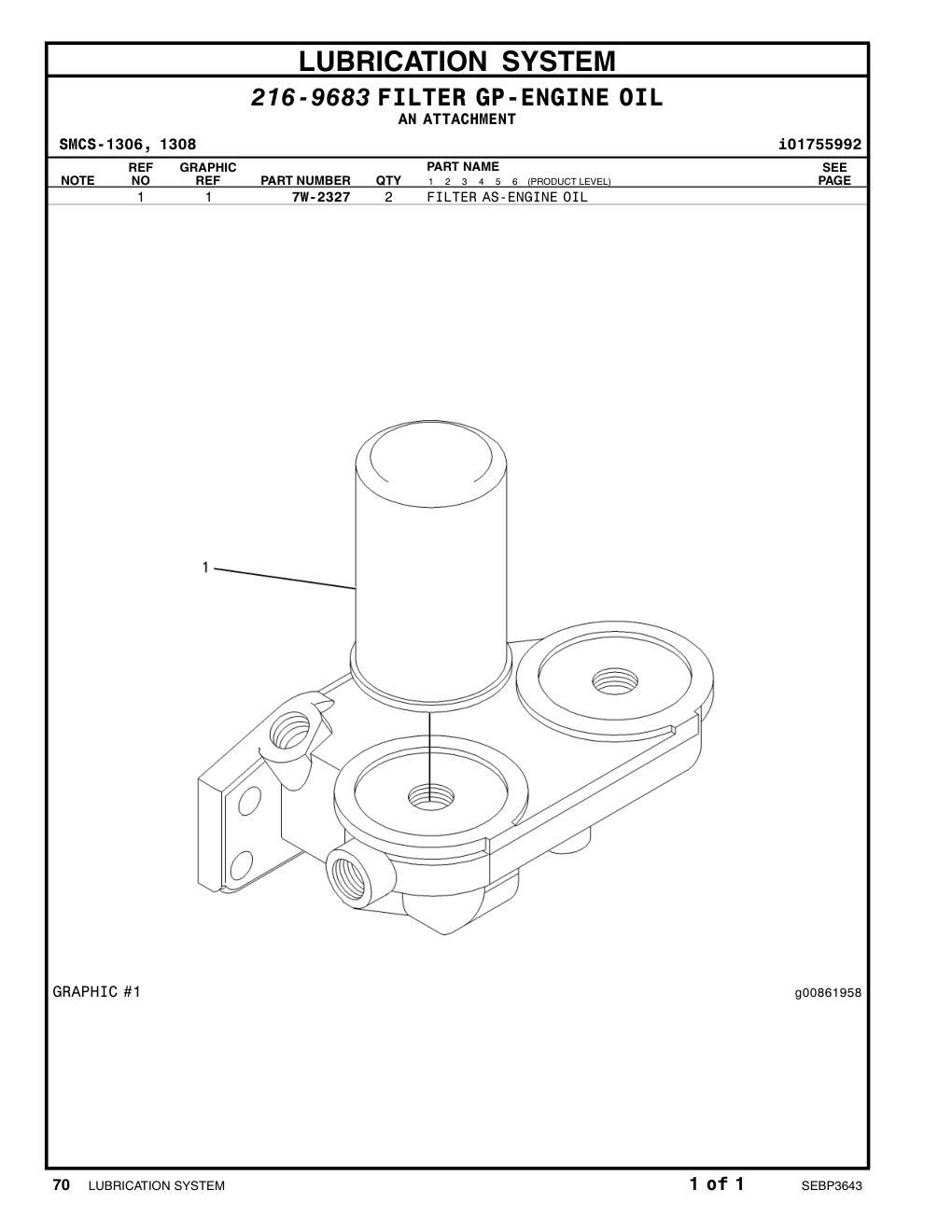 7W-2327 - FILTER AS-ENGINE OIL