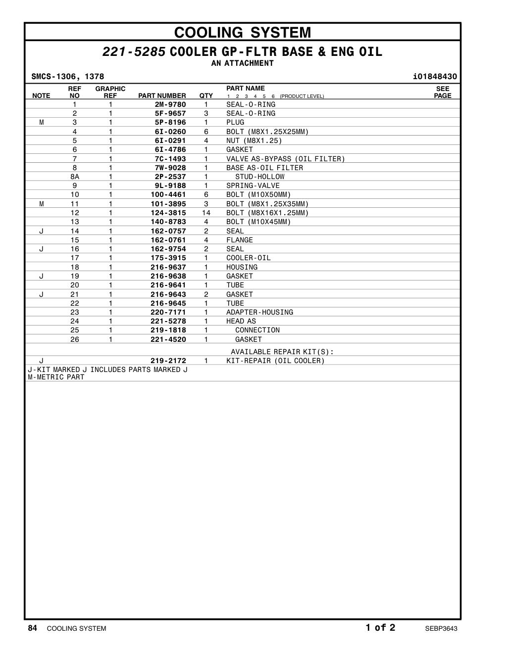 221-5278 HEAD AS CAT parts manual diagram