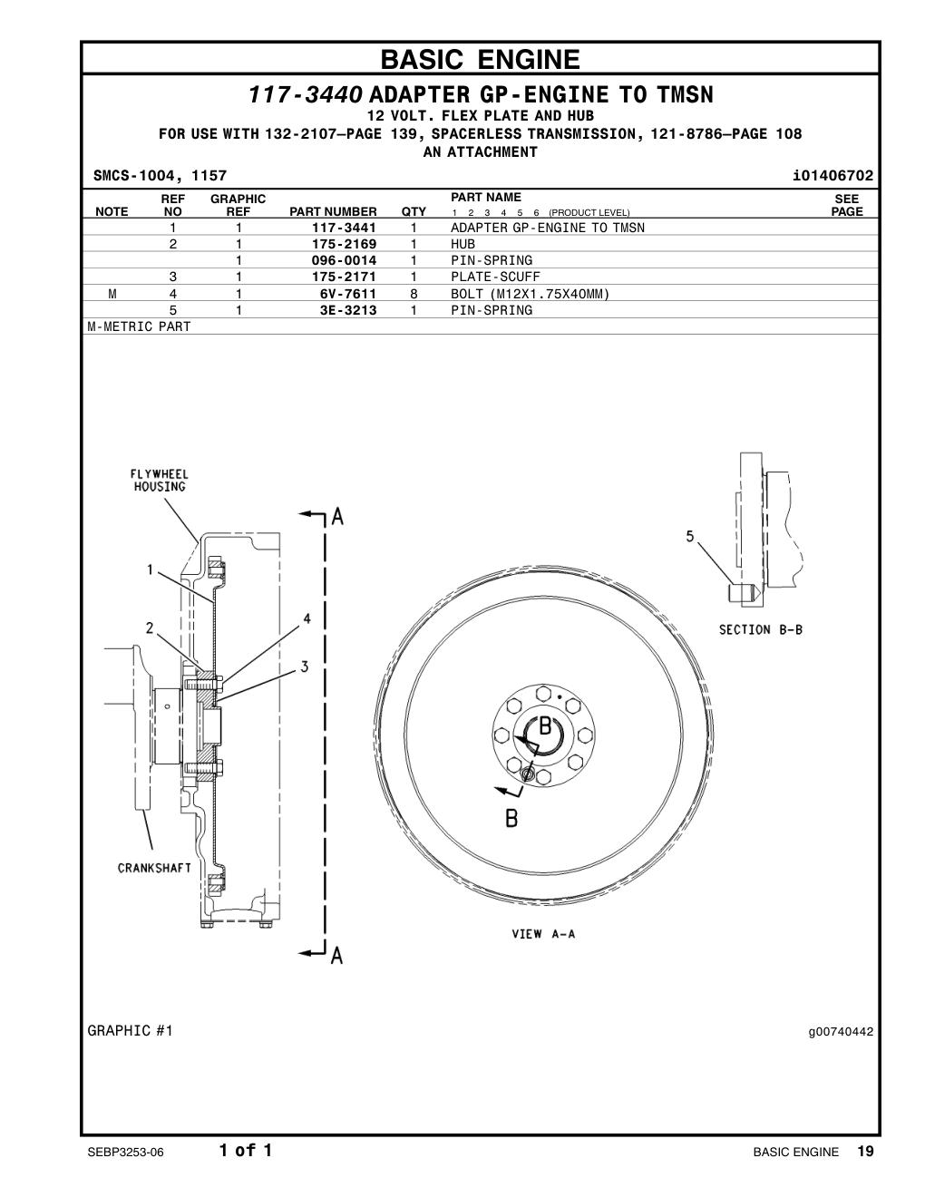 6V-7611 BOLT (L=40mm) CAT parts manual diagram
