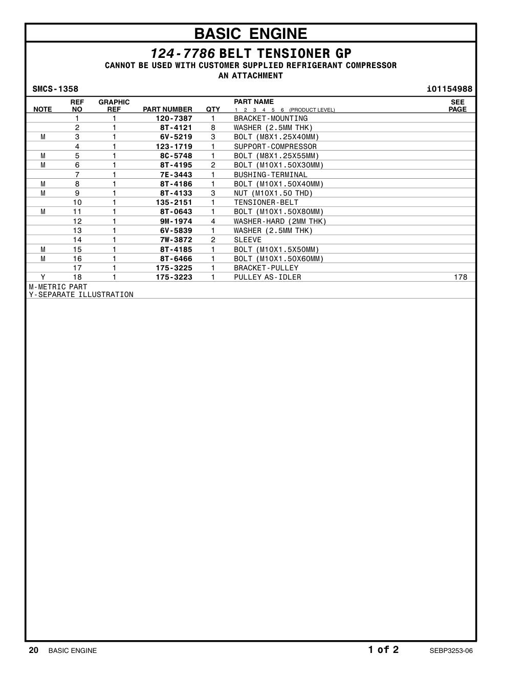 8C-5748 BOLT (L=55mm) CAT parts manual diagram
