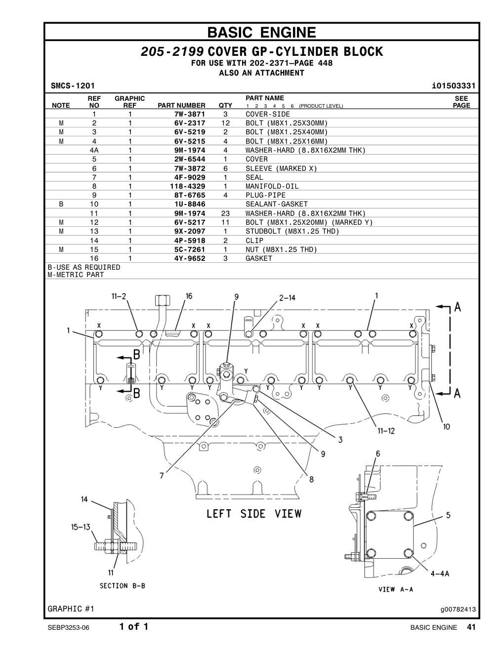 2W-6544 COVER CAT parts manual diagram