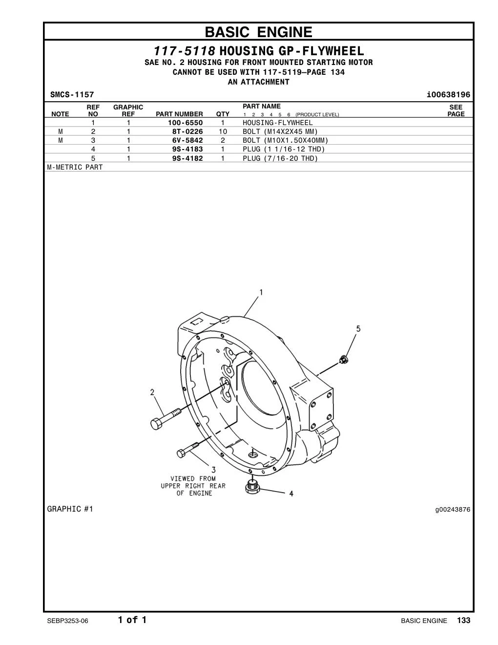 100-6550 - HOUSING-FLYWHEEL
