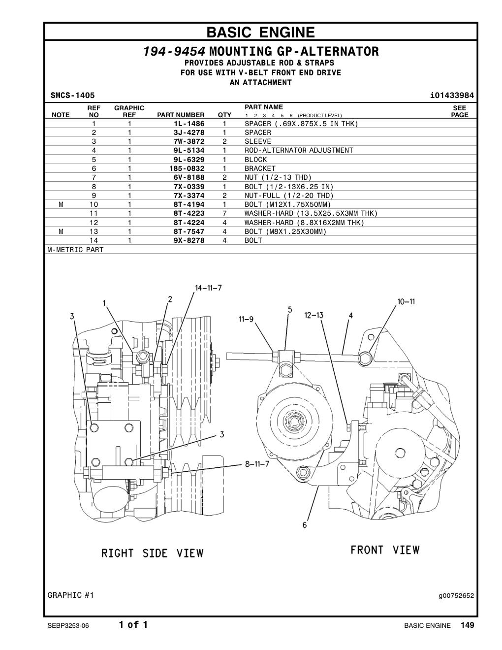 9X-8278 - BOLT (1/2-13X2.25-IN)
