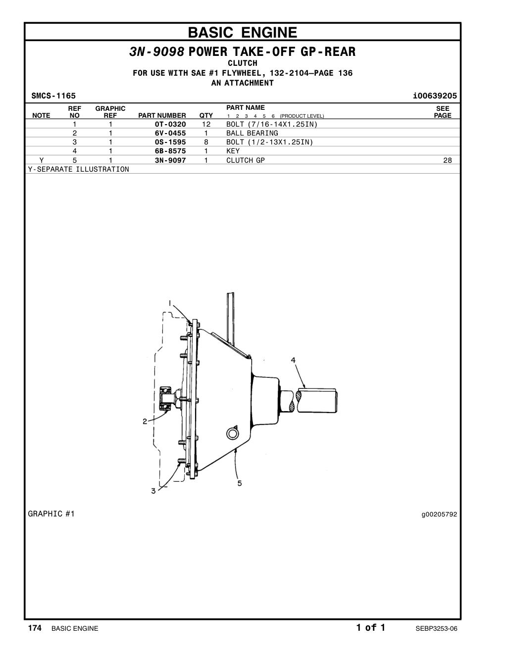 0S-1595 BOLT (1/2-13X1.25-IN) CAT parts manual diagram