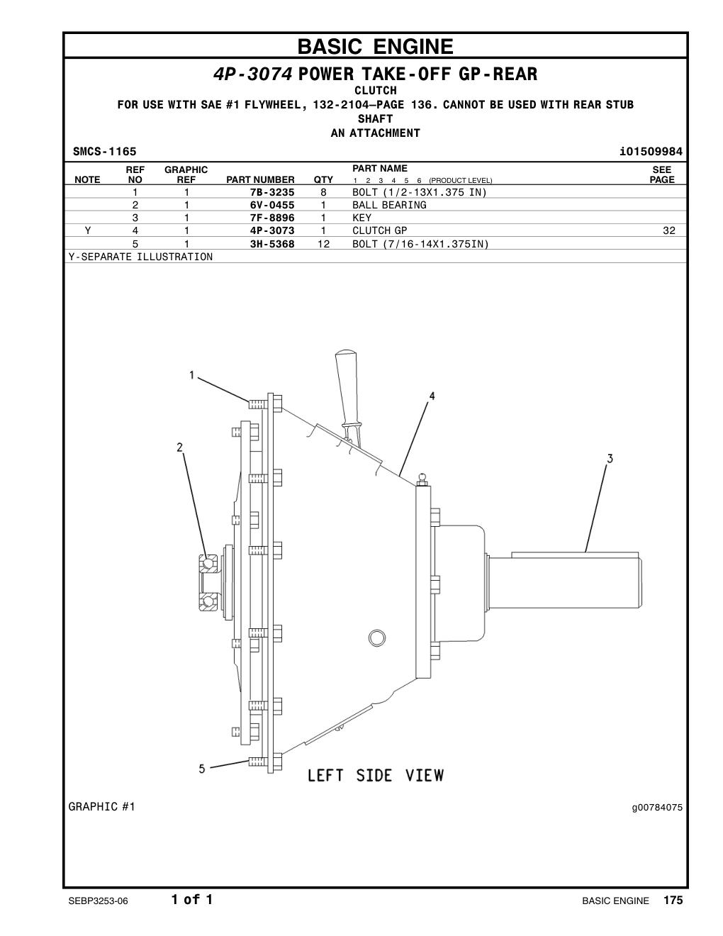 7F-8896 KEY CAT parts manual diagram