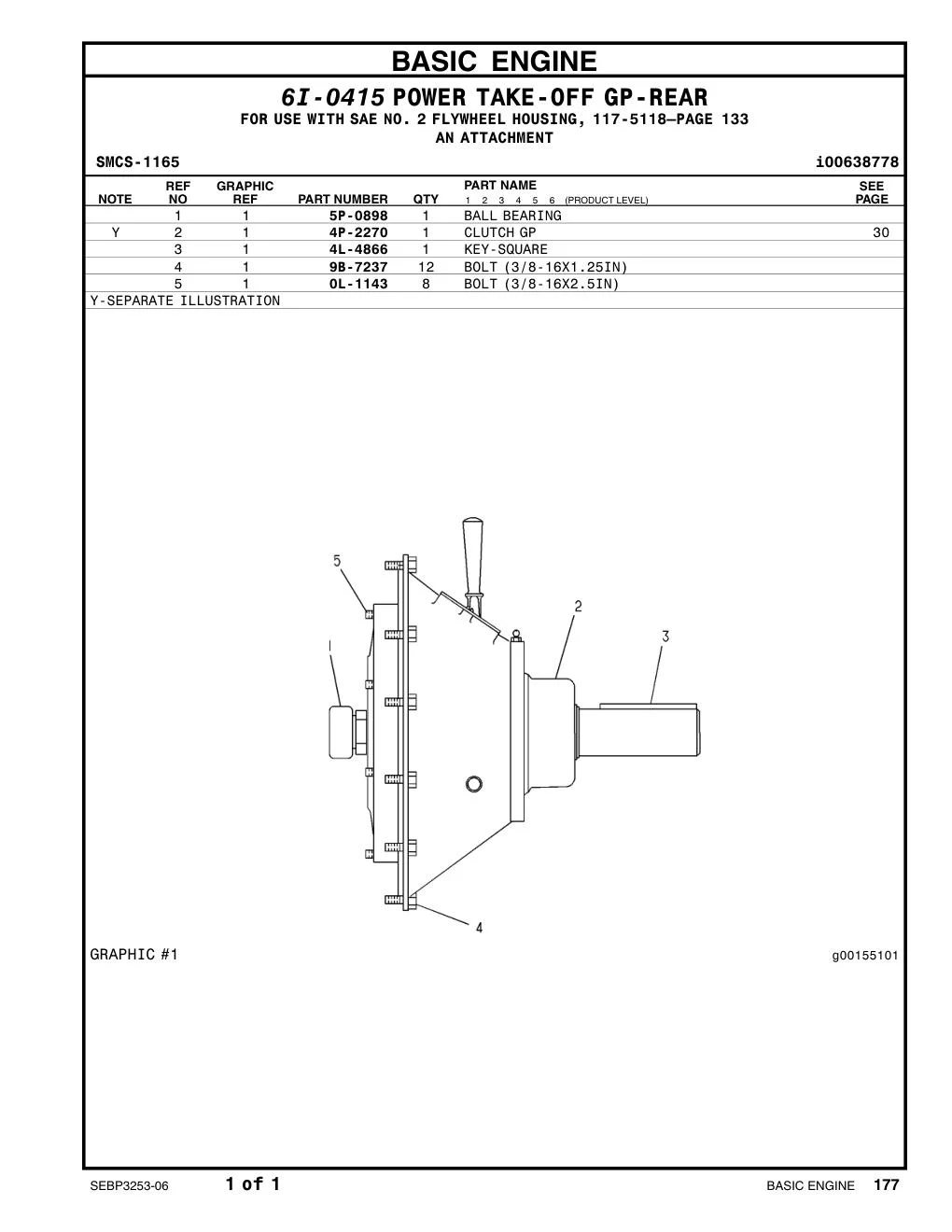 4P-2270 CLUTCHGP CAT parts manual diagram