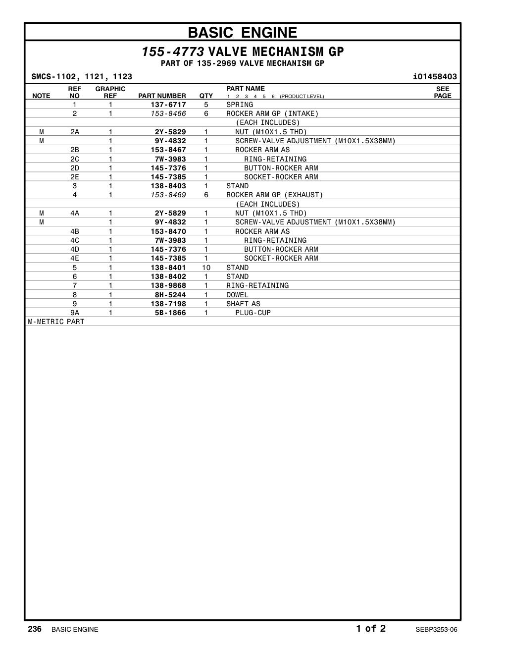 7W-3983 RING CAT parts manual diagram
