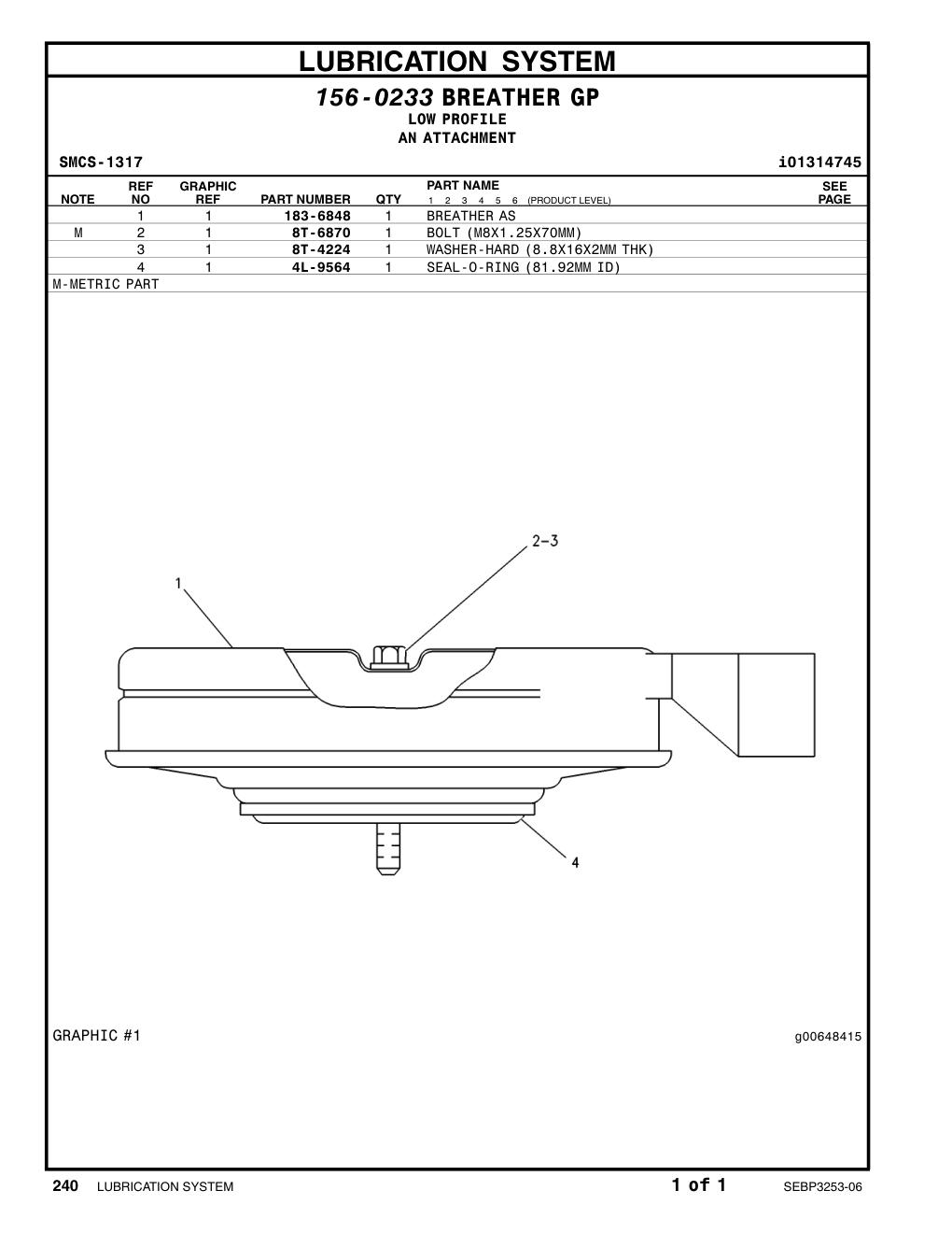 8T-6870 BOLT (L=70mm) CAT parts manual diagram