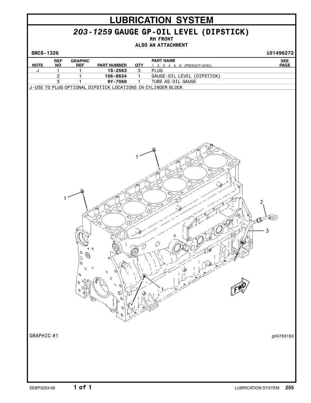 1S-2563 PLUG CAT parts manual diagram