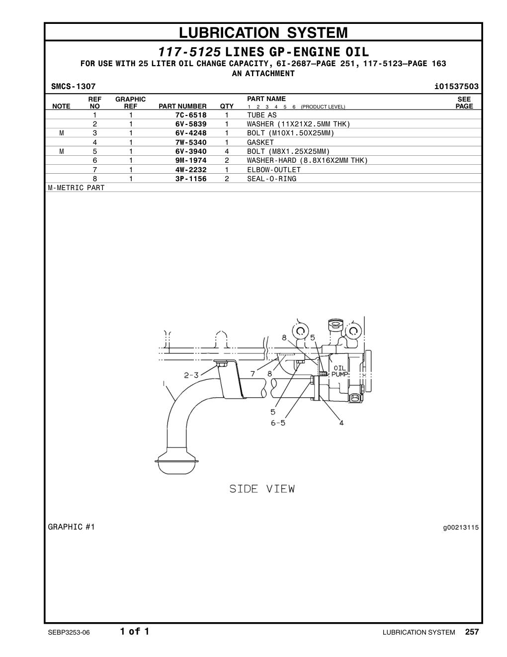 7C-6518 TUBEAS CAT parts manual diagram
