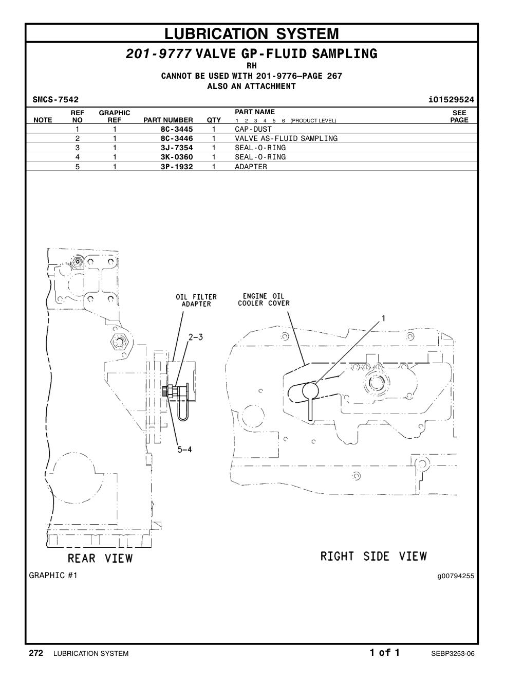 3P-1932 ADAPTER CAT parts manual diagram