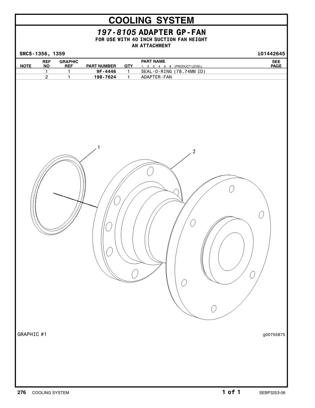 198-7624 - ADAPTER-FAN