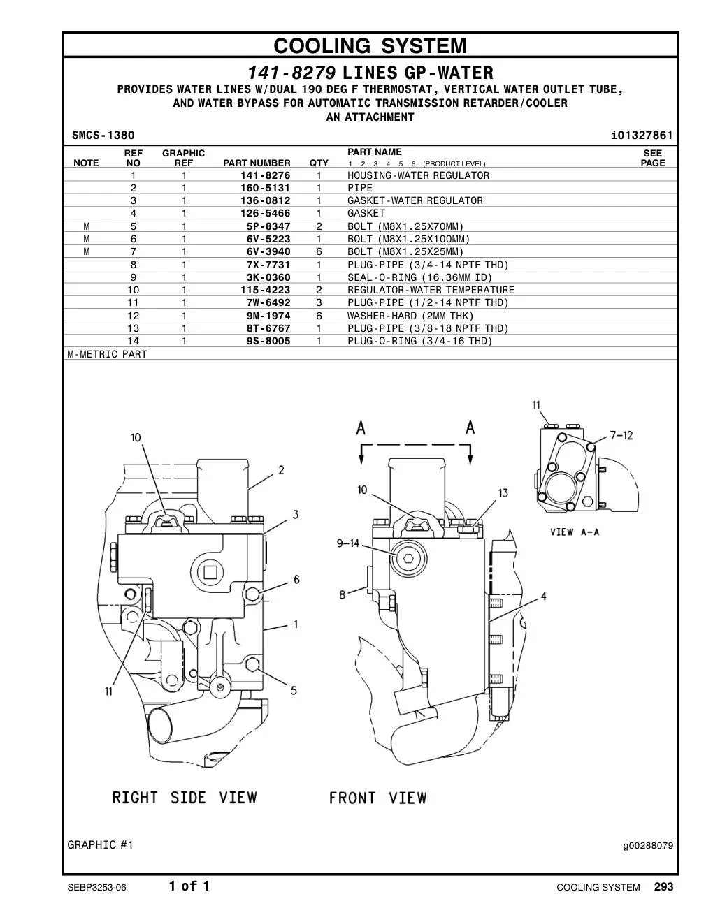 141-8276 - HOUSING-WATER REGULATOR