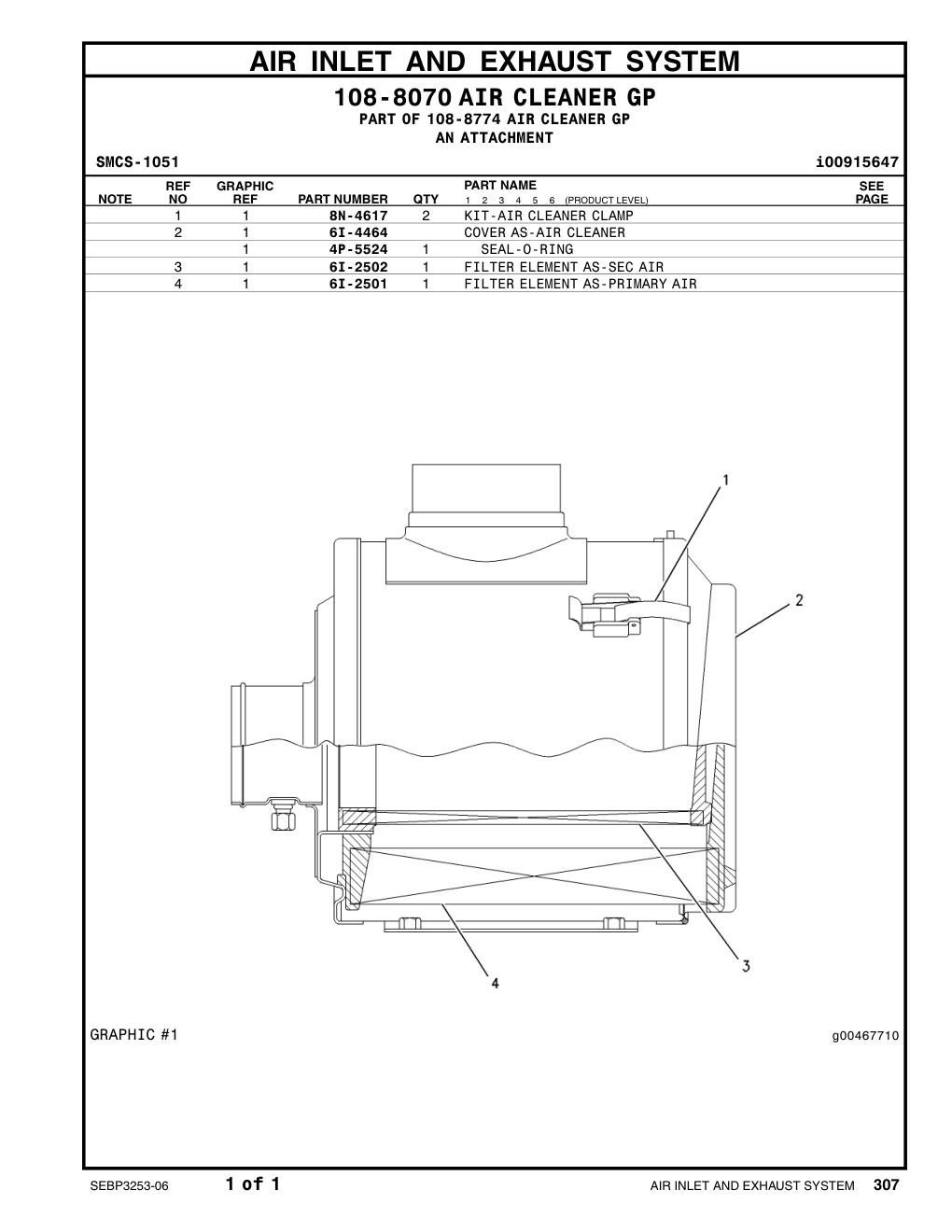 4P-5524 SEAL-O-RING CAT parts manual diagram