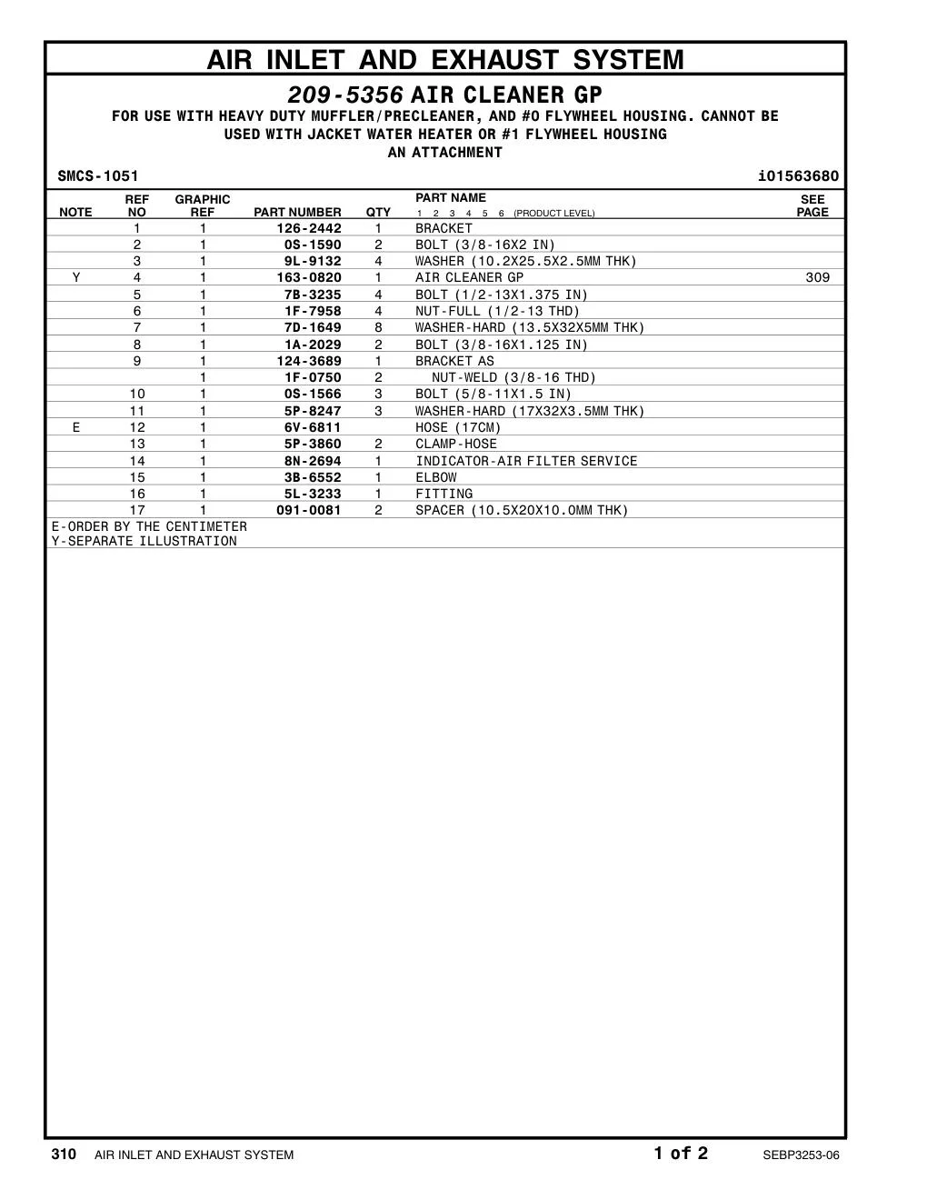 5P-3860 CLAMP-HOSE CAT parts manual diagram