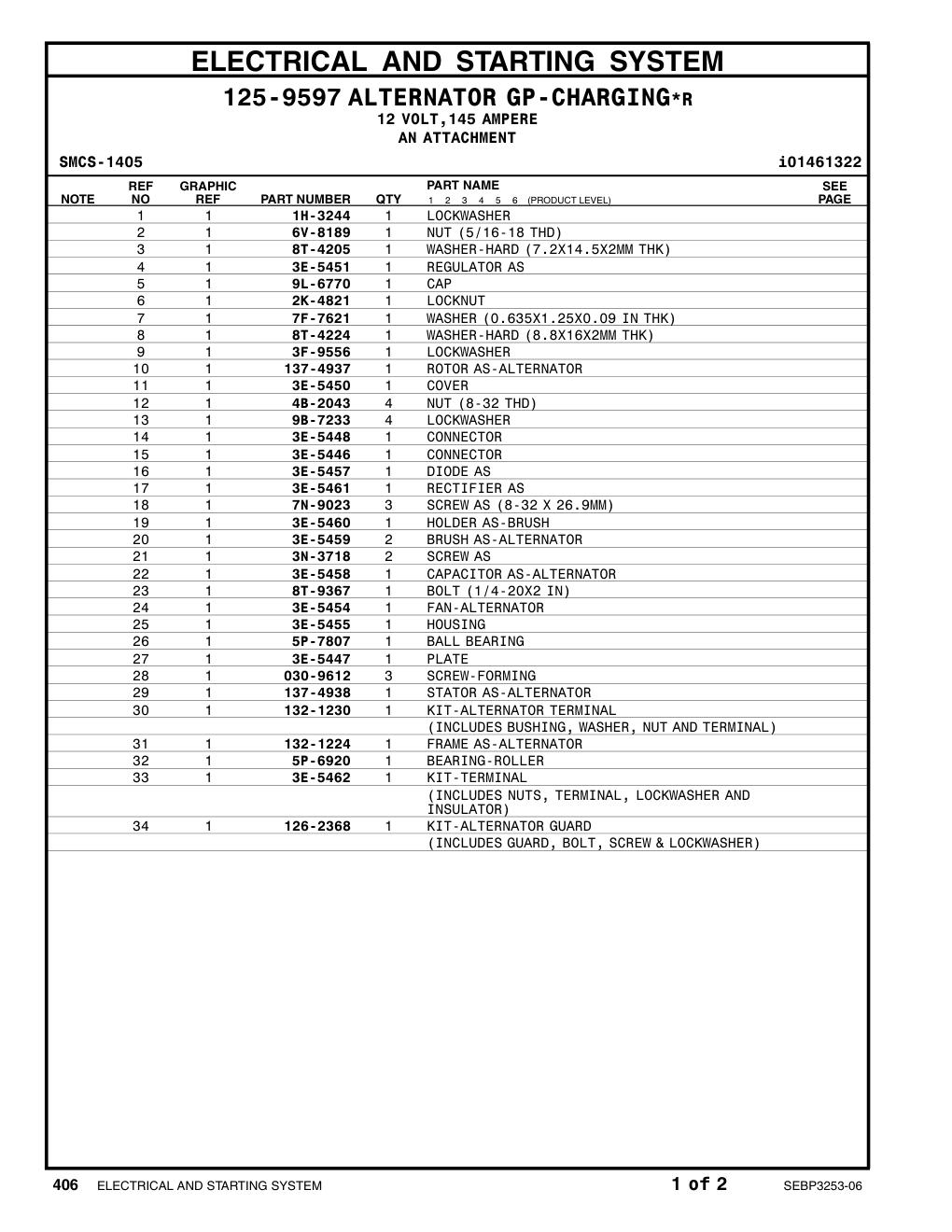 3E-5461 RECTIFIER AS CAT parts manual diagram