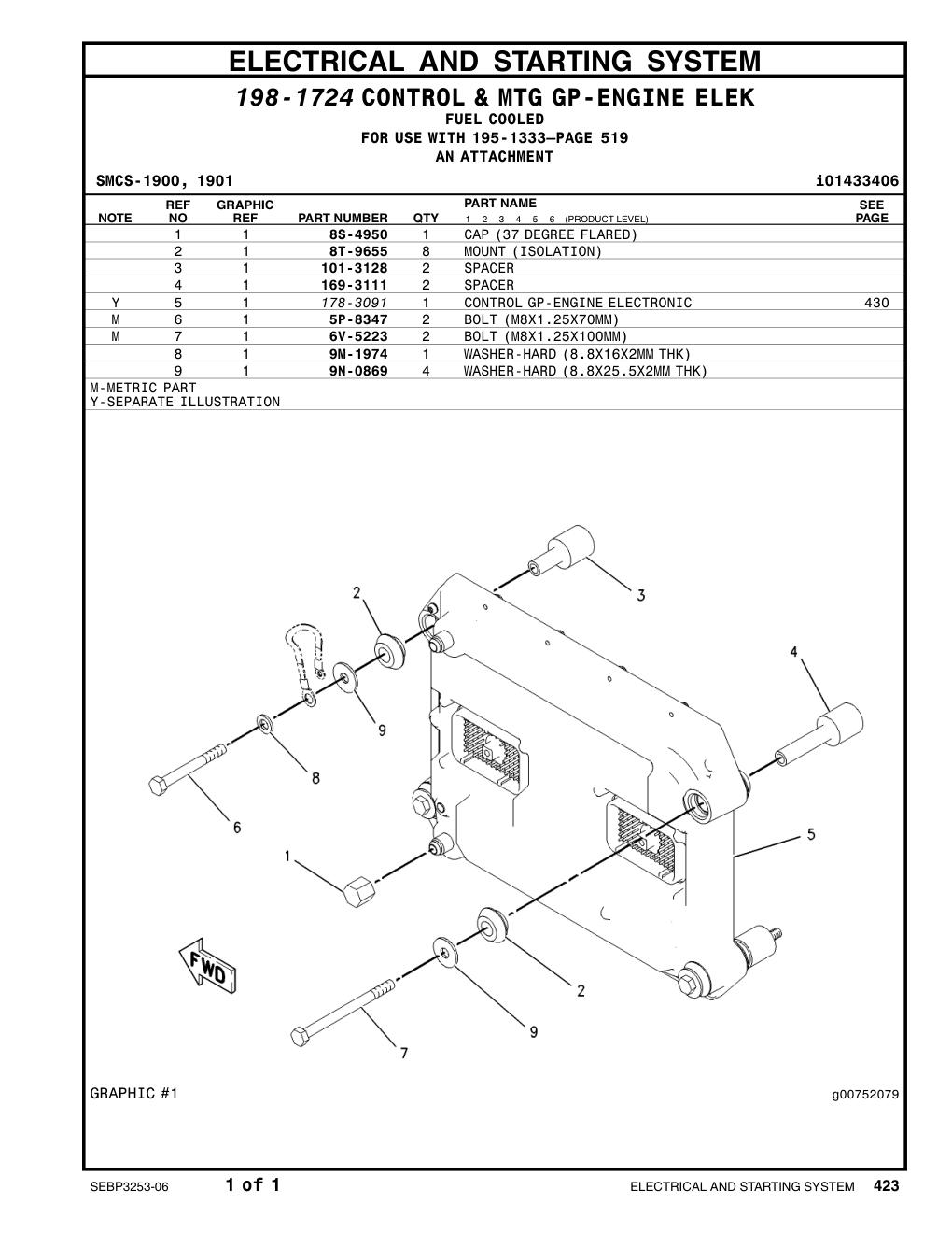 5P-8347 BOLT (L=70mm) CAT parts manual diagram