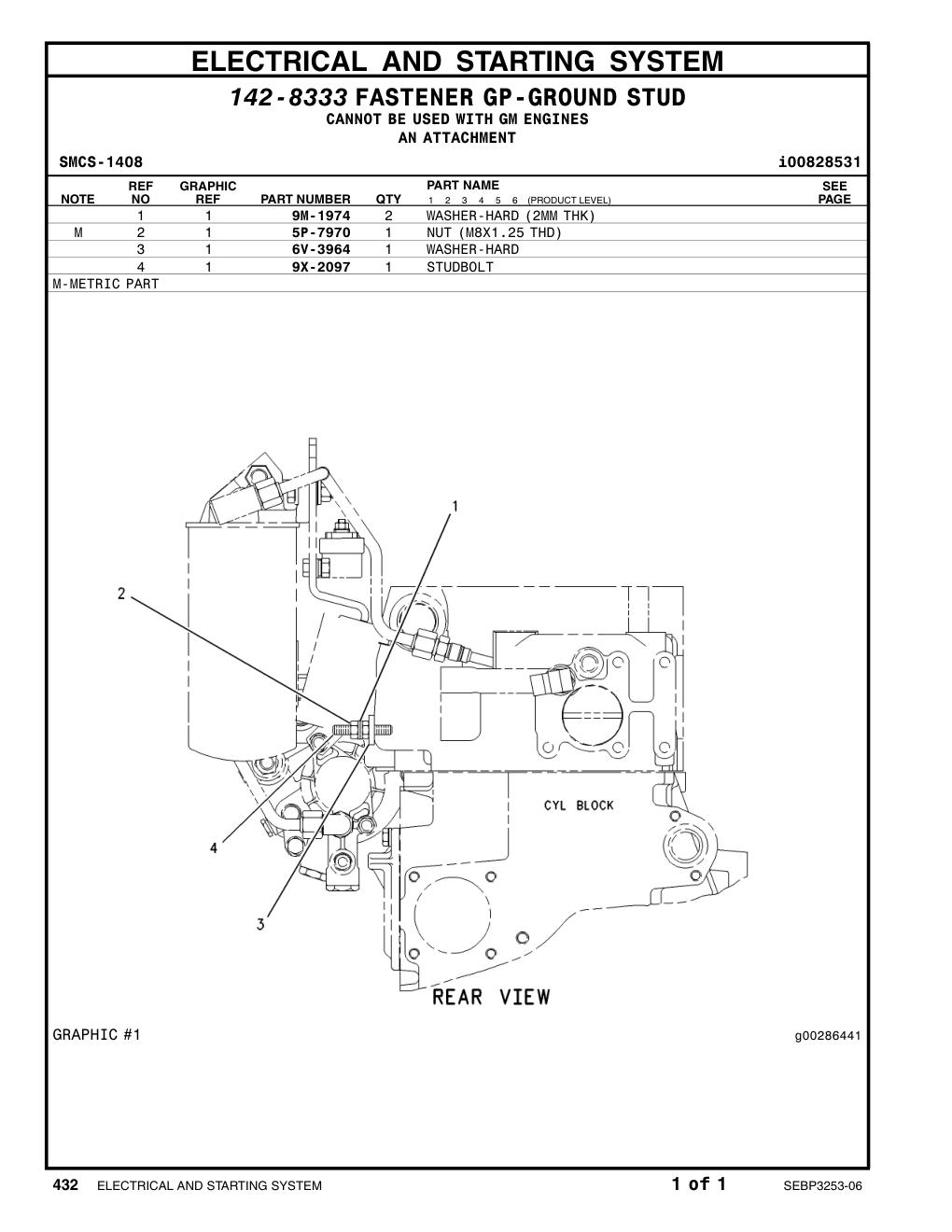 6V-3964 WASHER-HARD (8.8X25.5X5-MM THK) CAT parts manual diagram