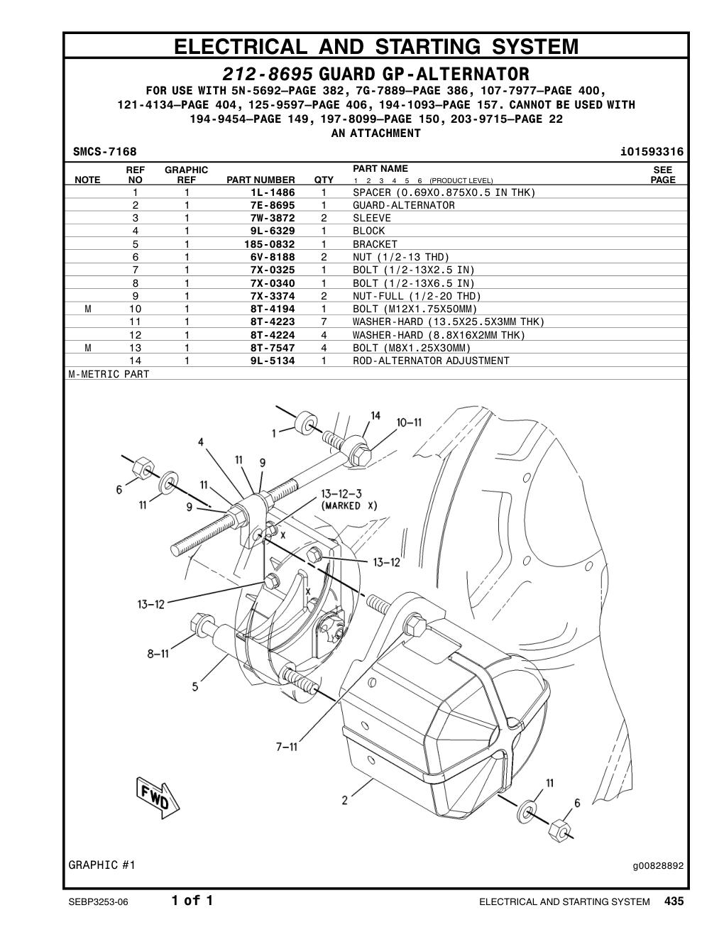 9L-5134 ROD CAT parts manual diagram