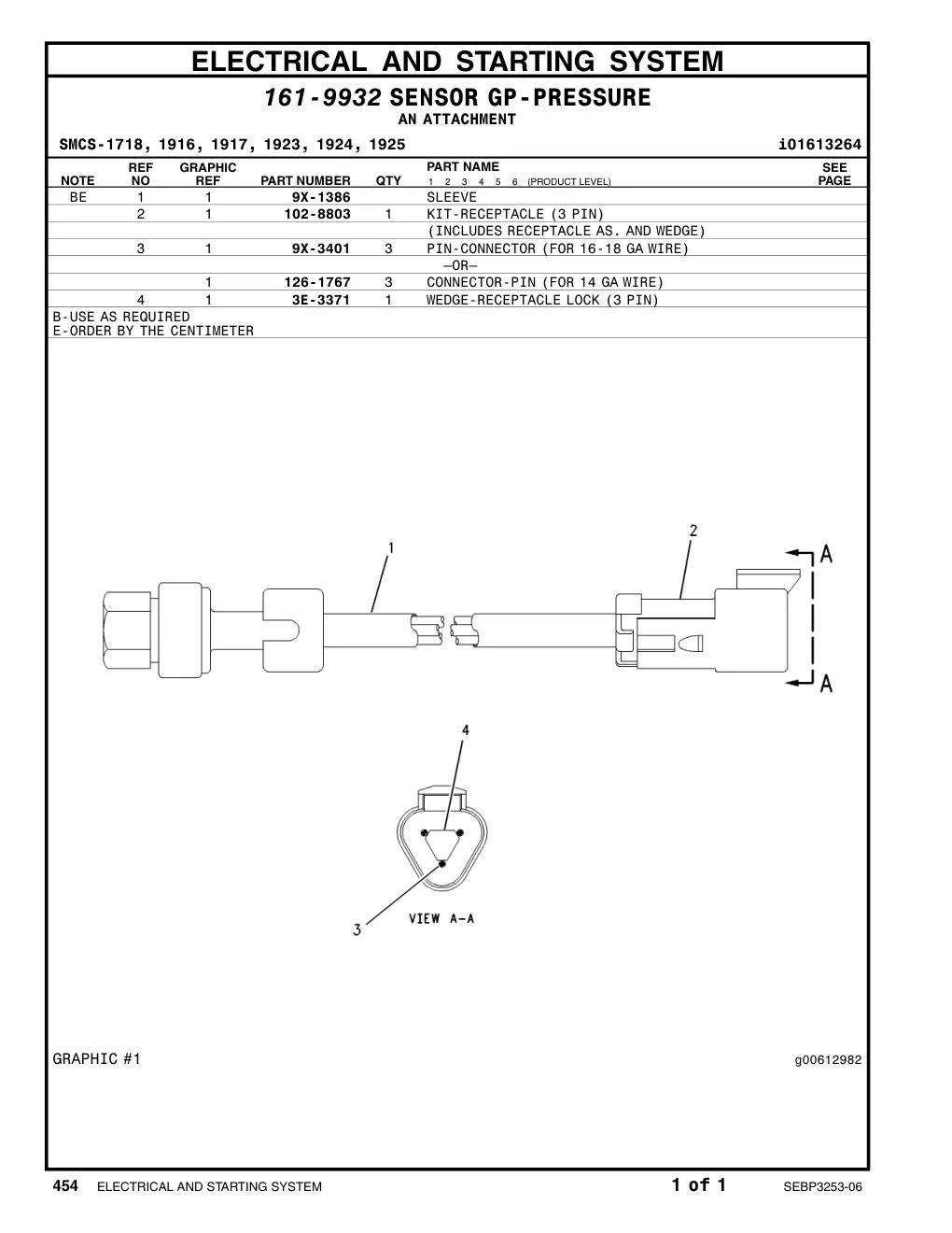 126-1767 - CONNECTOR-PIN (FOR 14 GA WIRE)