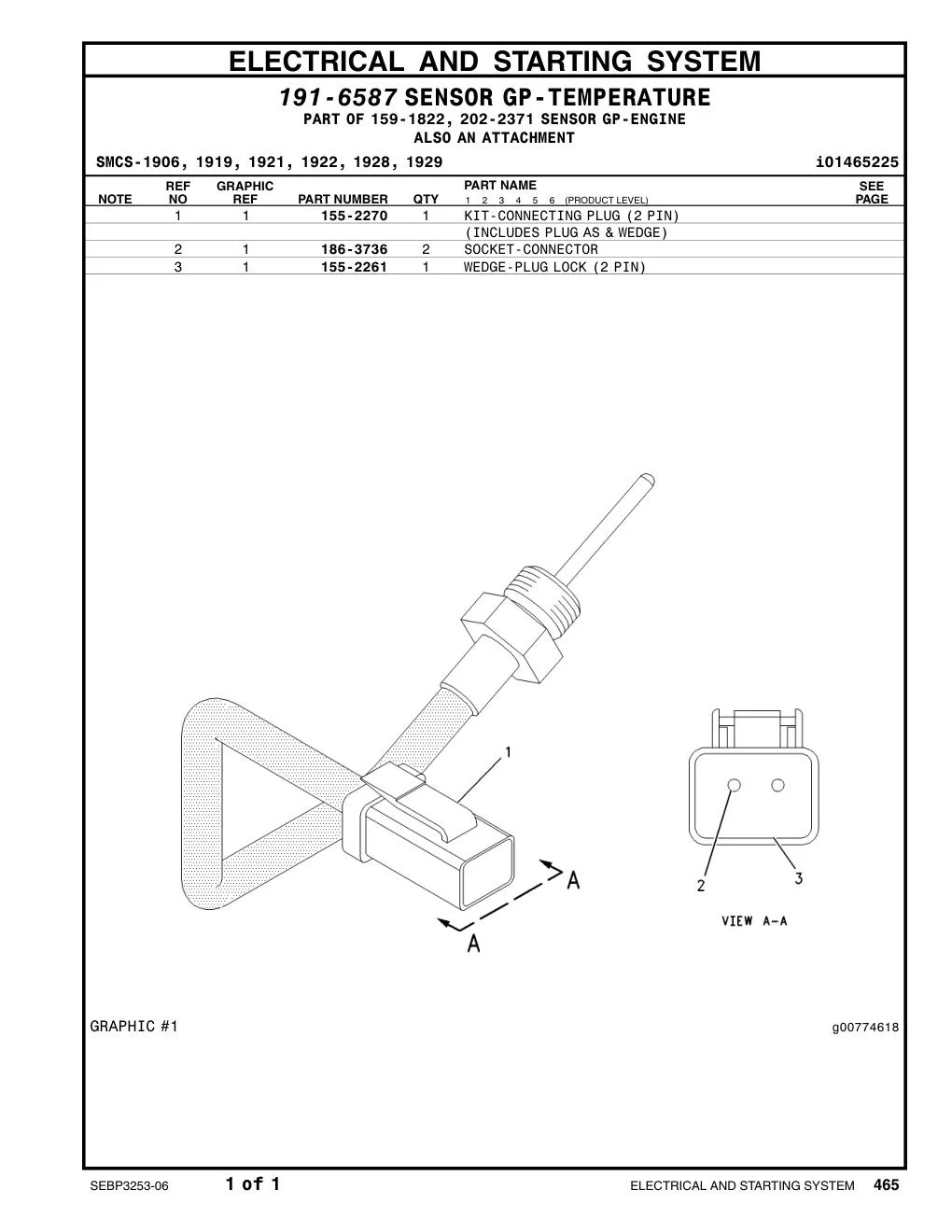 155-2261 - WEDGE-PLUG LOCK (2 PIN)