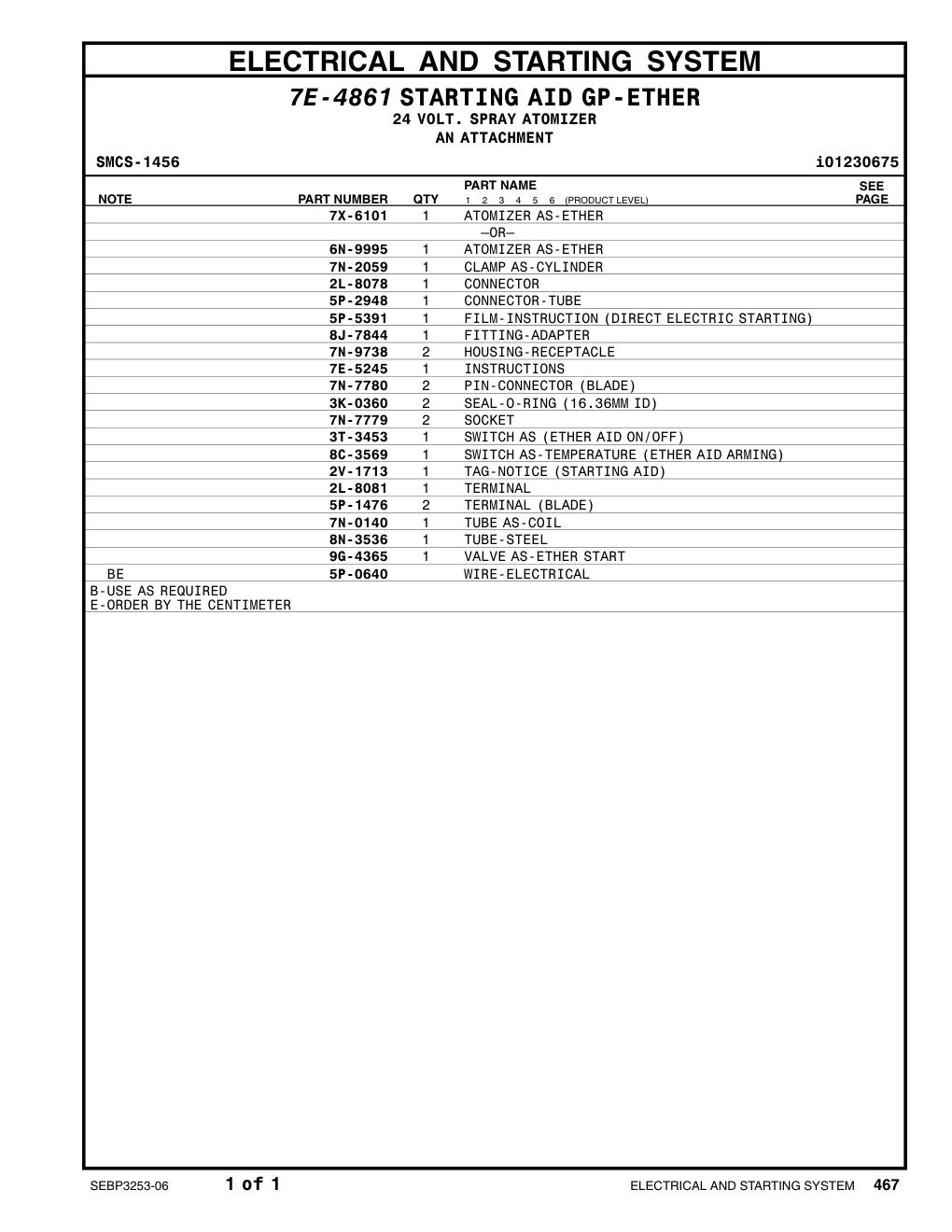 6N-9995 ATOMIZER AS CAT parts manual diagram