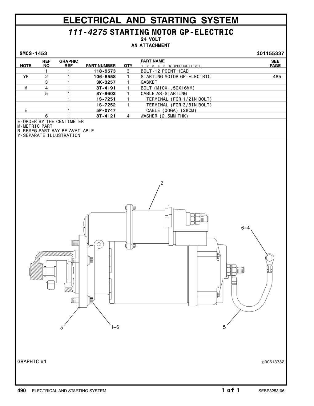 1S-7252 TERMINAL CAT parts manual diagram