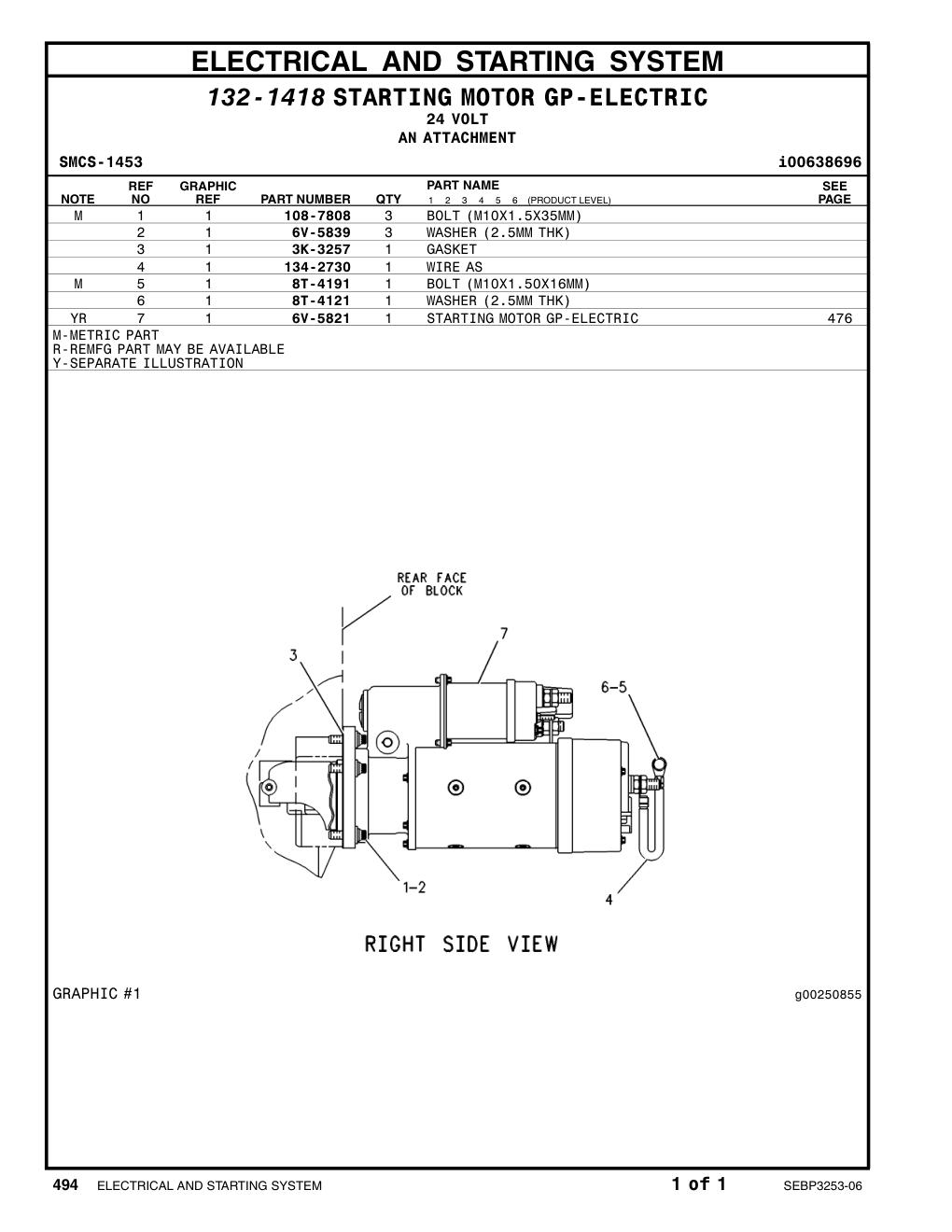 6V-5821 6V-5821 CAT parts manual diagram