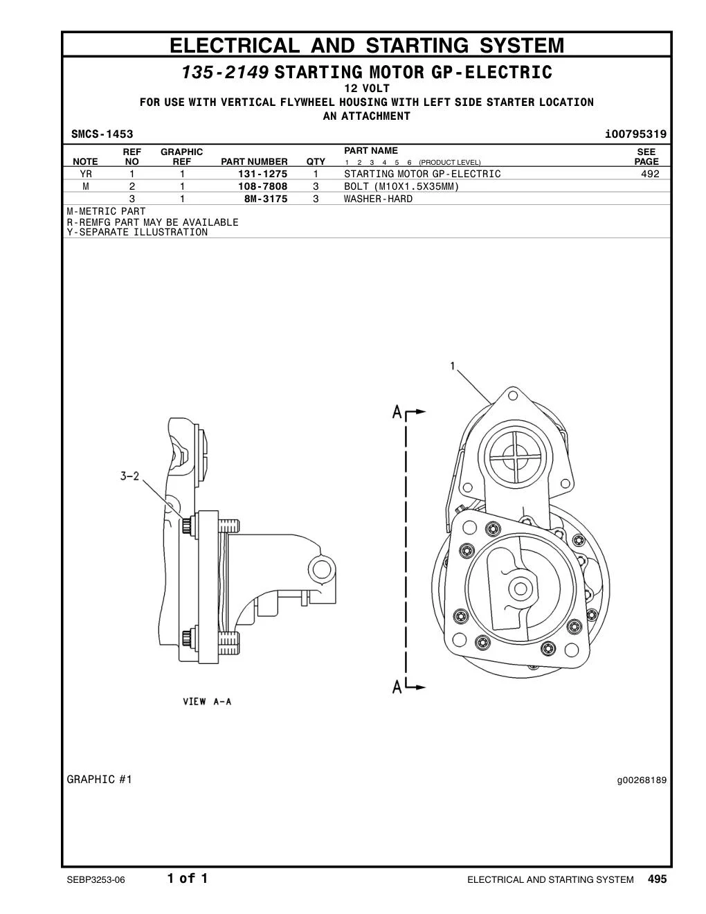 131-1275 - STARTING MOTOR GP-ELECTRIC