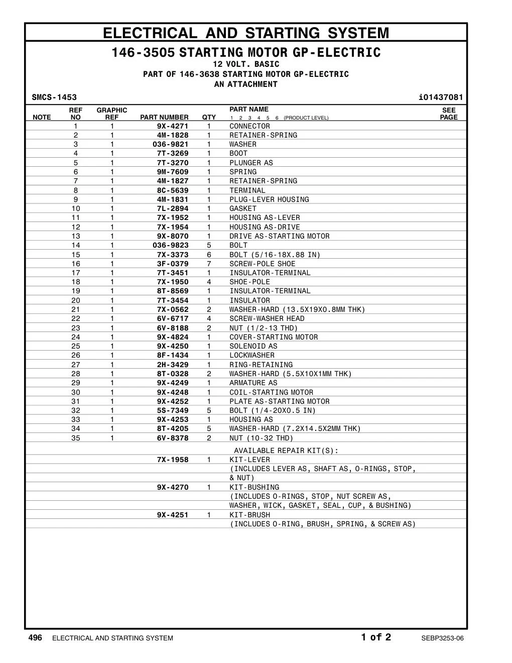 6V-6717 - SCREW-WASHER HEAD
