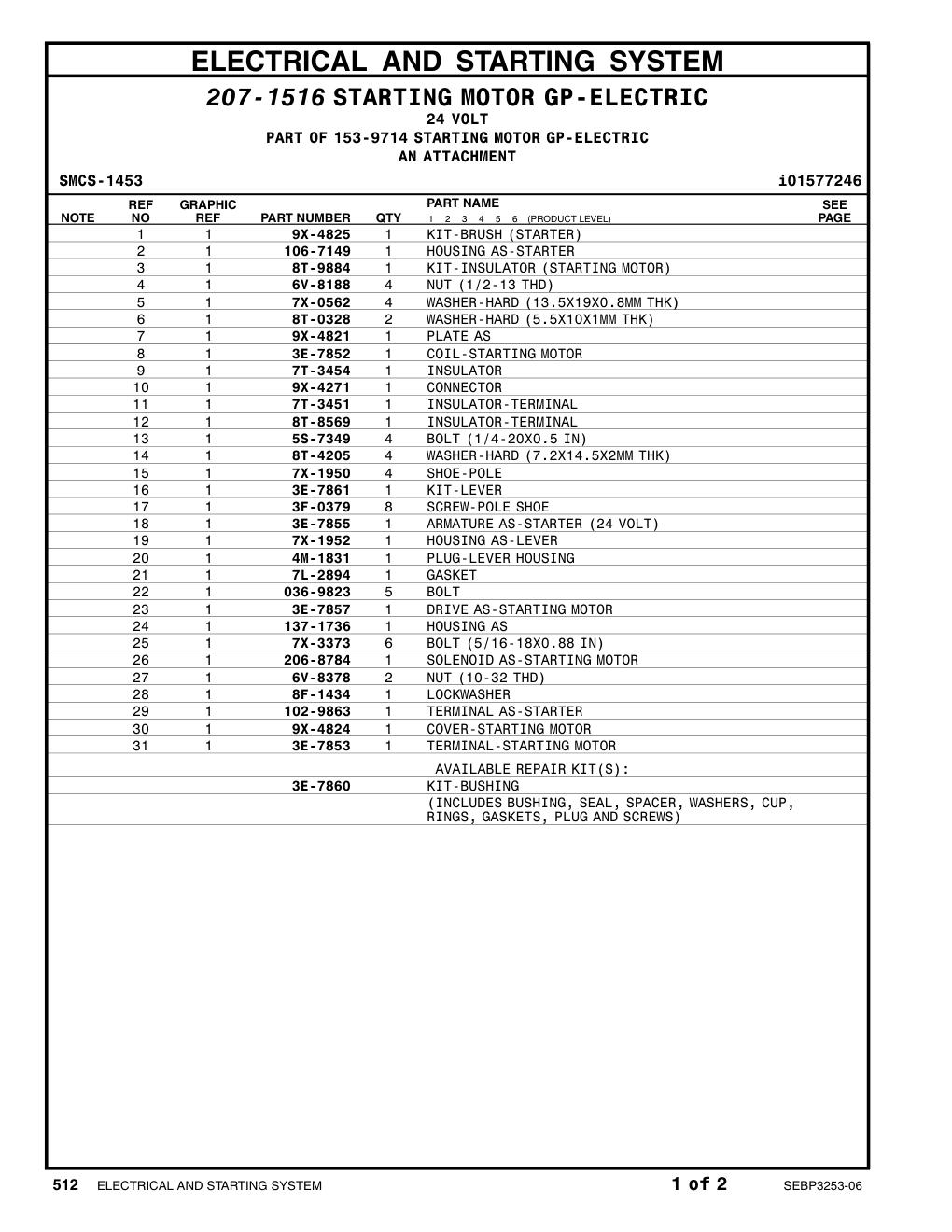 3E-7852 COIL AS CAT parts manual diagram
