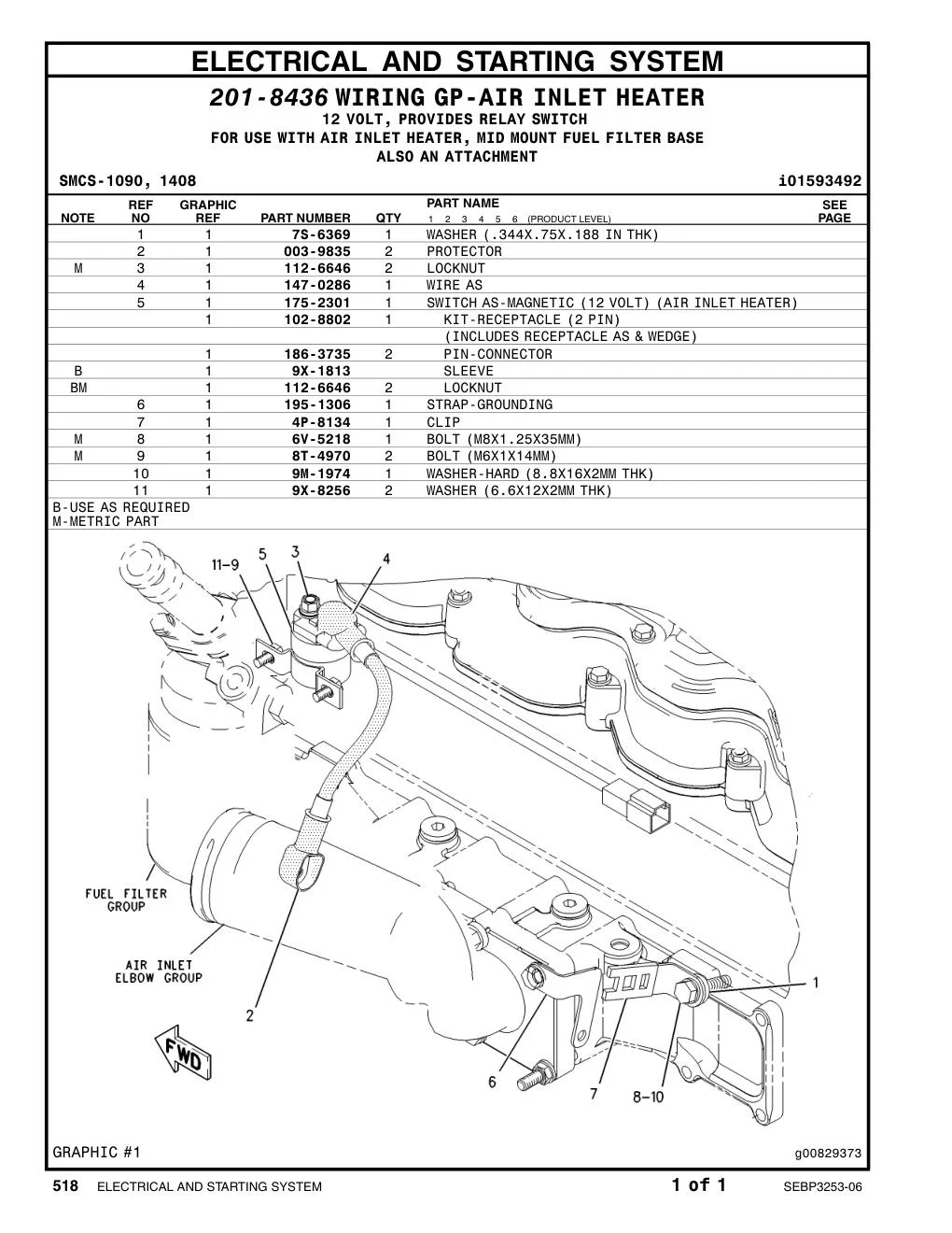 9X-1813 SLEEVE CAT parts manual diagram