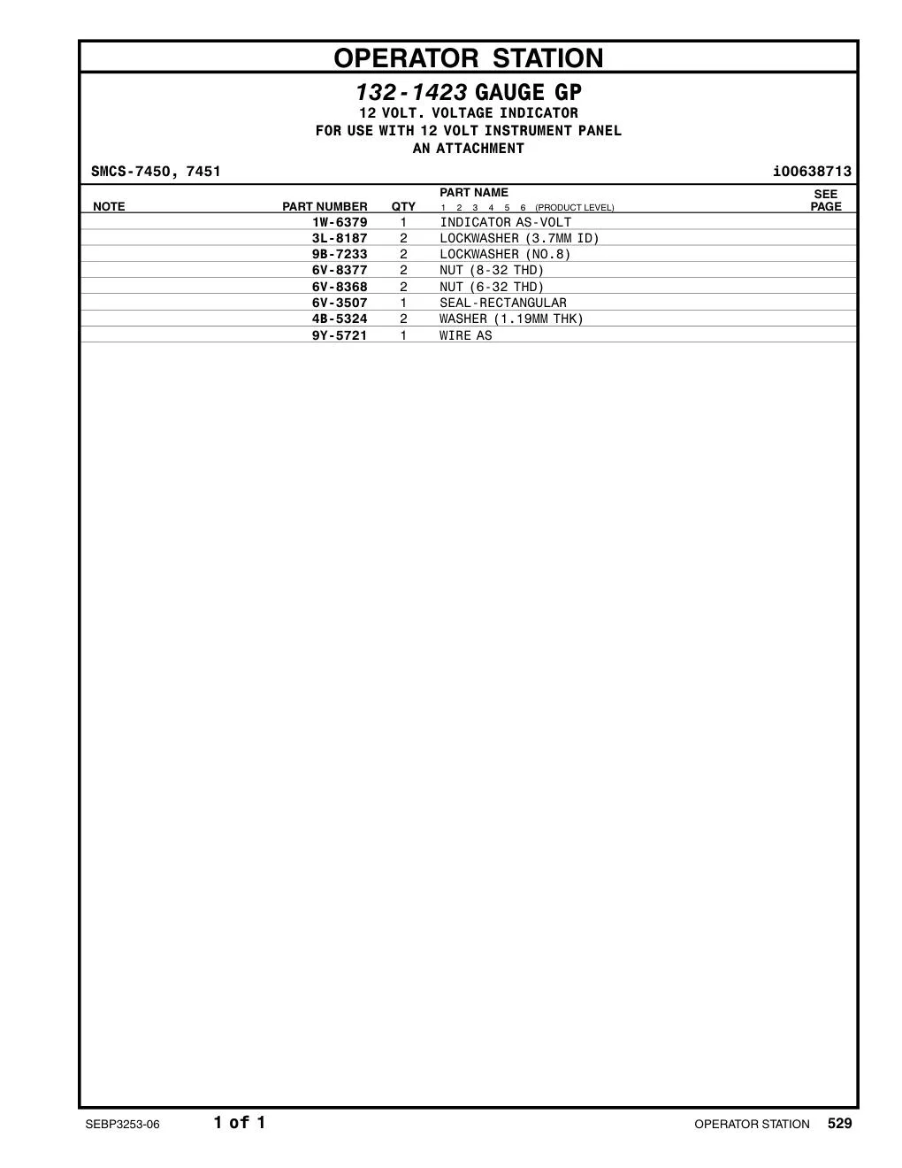 1W-6379 1W-6379 CAT parts manual diagram